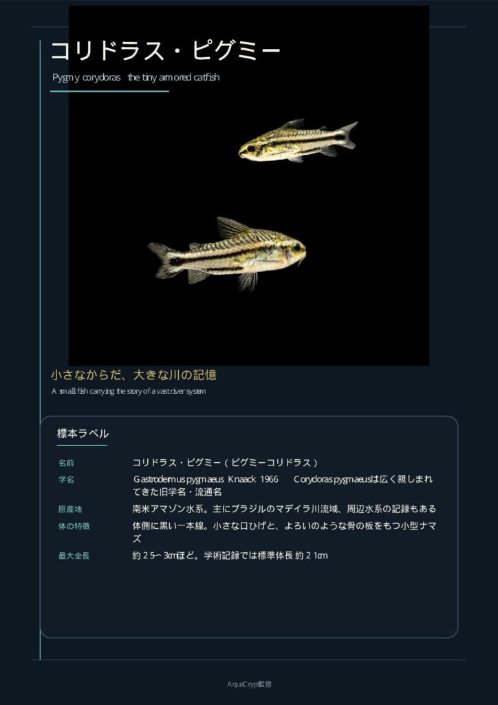 コリドラスピグミーの資料プレビュー